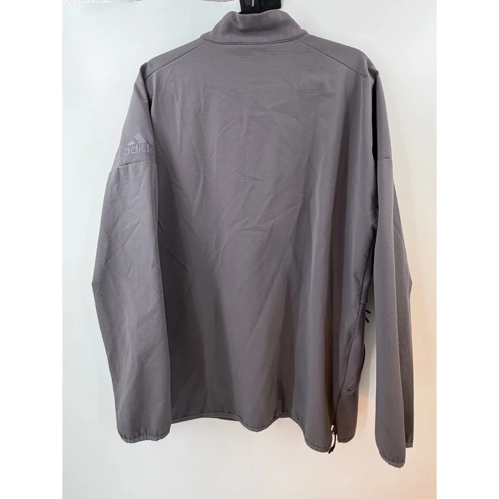 adidas Mens XL Gray 1/4 Zip Pullover Sportcore Athleisure Gorpcore Techwear